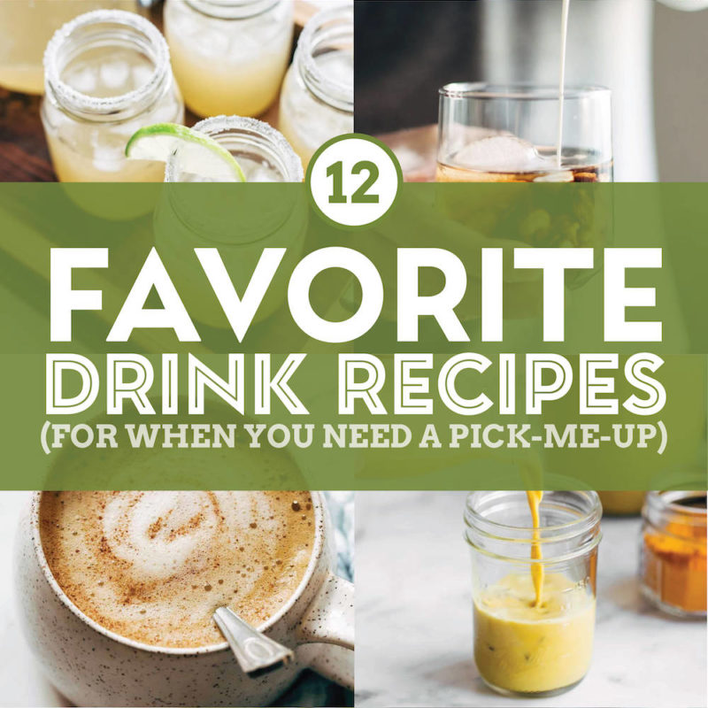 Favorite drink recipes in a collage.