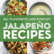 Collage of recipes containing jalapenos